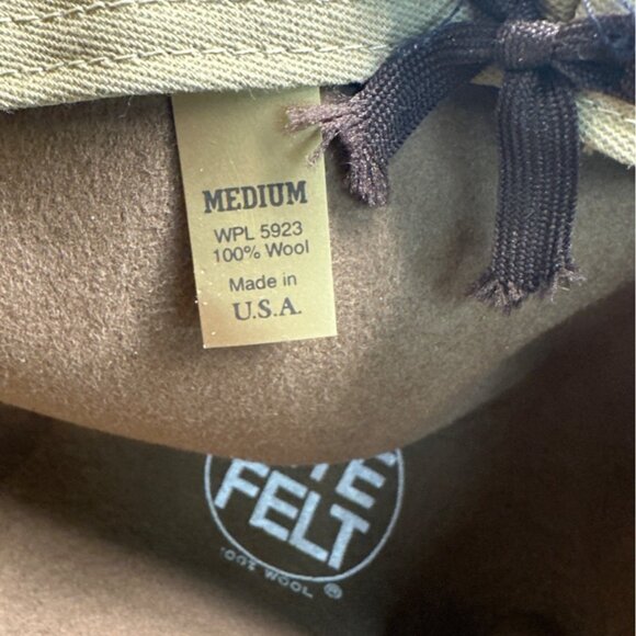 Summer Rules Unisex Brown Wool Lite Felt Western Hat Sz M - Picture 6 of 9